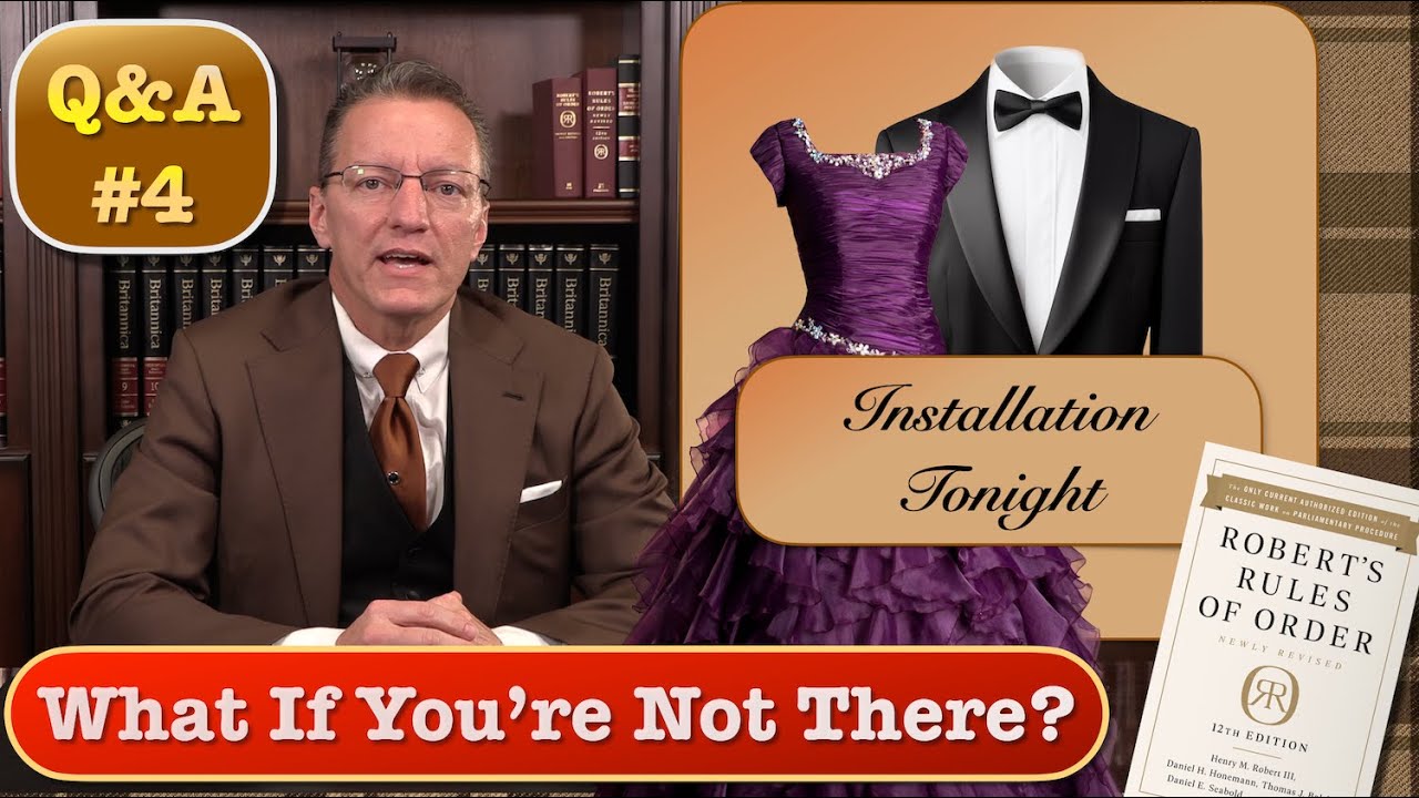 Can Absent Officers Be Installed Under Roberts Rules Of Order? Let's find out.