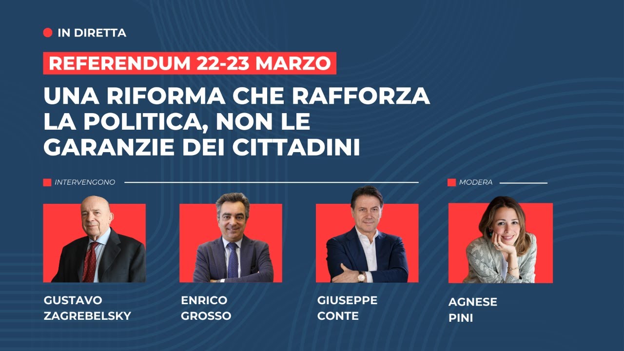REFERENDUM 22-23 MARZO - UNA RIFORMA CHE RAFFORZA LA POLITICA, NON LE GARANZIE DEI CITTADINI