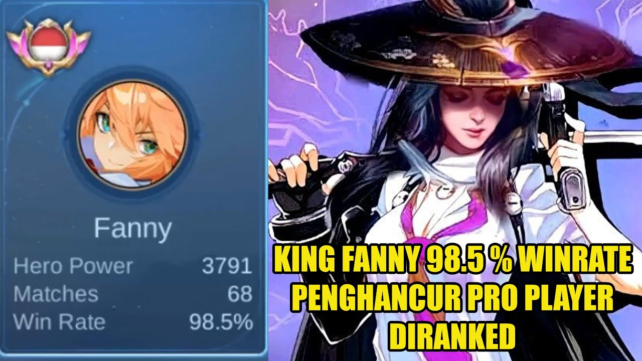 KING FANNY 98% WINRATE PEMBANTAI PRO PLAYER MPL DI RANKED 6 MENIT END GILA - MOBILE LEGENDS