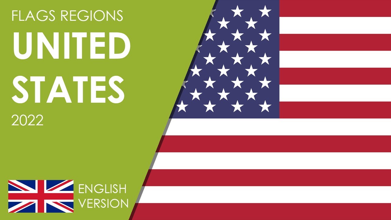 Flags regions USA 2022: states and territories