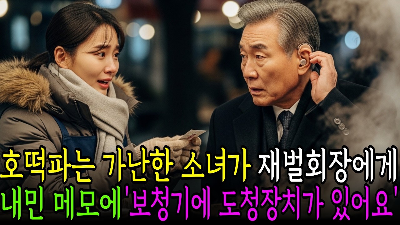 호떡파는 가난한 손녀가 재벌회장에게 내민 메모장에는 '보청기에 도청장치가 있어요'..노후사연ㅣ감동사연ㅣ사연라디오ㅣ오디오북