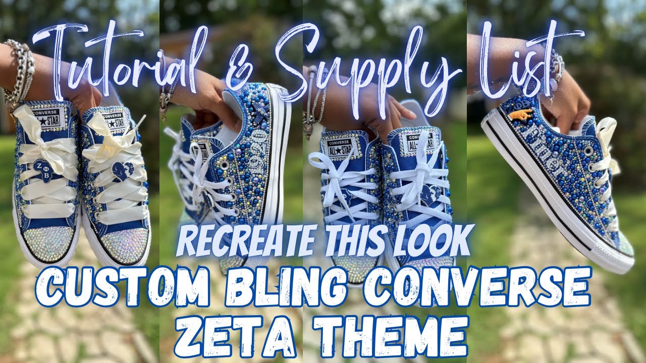 Блестящие кеды CONVERSE в стиле ZETA | Сделай сам CONVERSE 💙✨