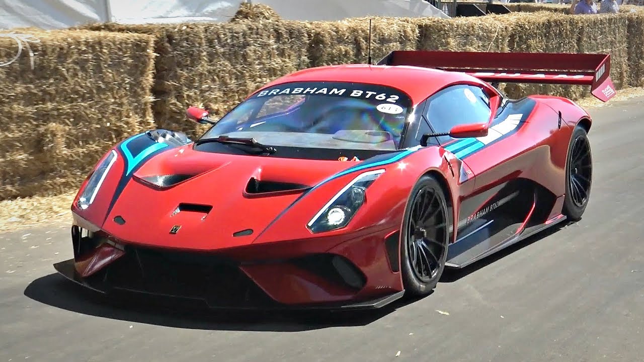 $1.5M Brabham BT62 Exhaust Sound in Action! - 700HP 5.4 Liter N/A V8 Engine!