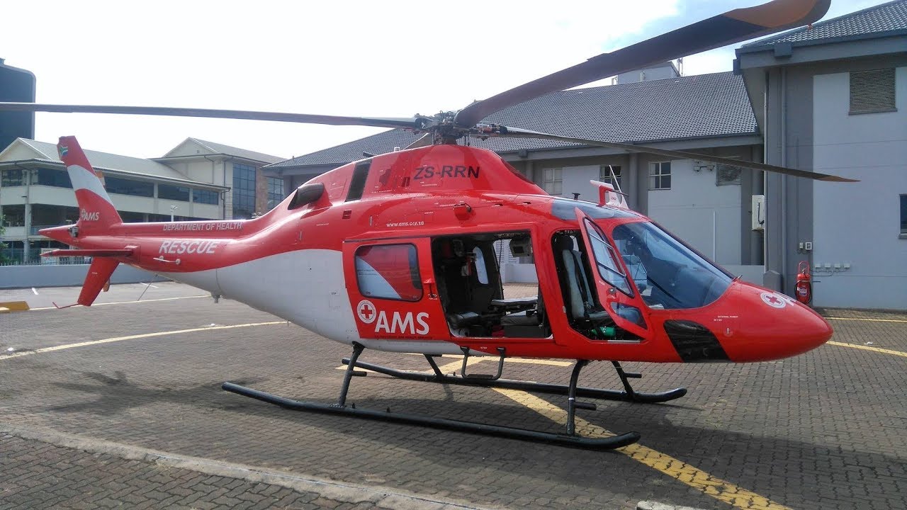 SA Red Cross AMS Agusta 119Koala Helipad Landing
