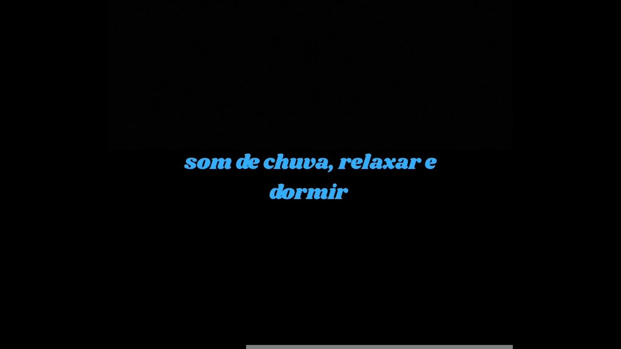 Som de chuva, tela escura, relaxar e dormir