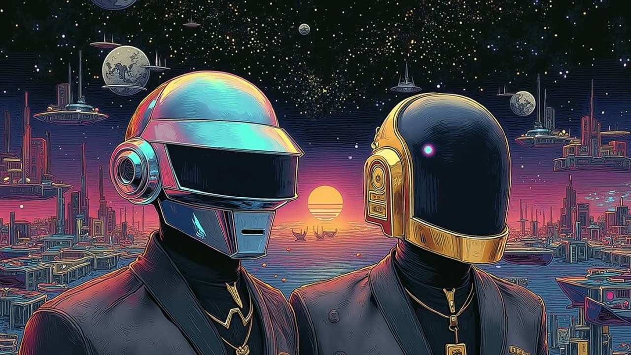 Вайб Daft Punk – Ретро Чилл Си́нтвейв Микс для Ночной Поездки, Эстетика 80-х, Неоновый Грув