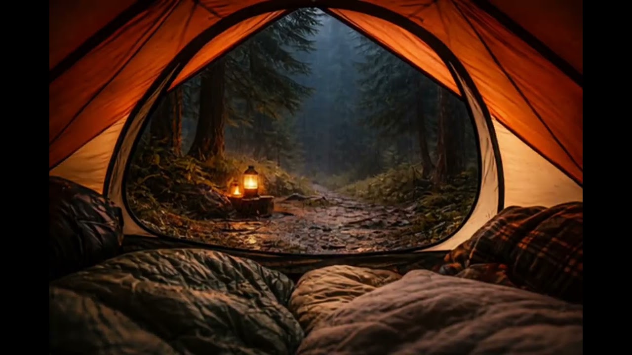 Rain on Tent in Forest 🌧️ Cozy Camping Ambience for Sleep, Relaxation | 3 Hours