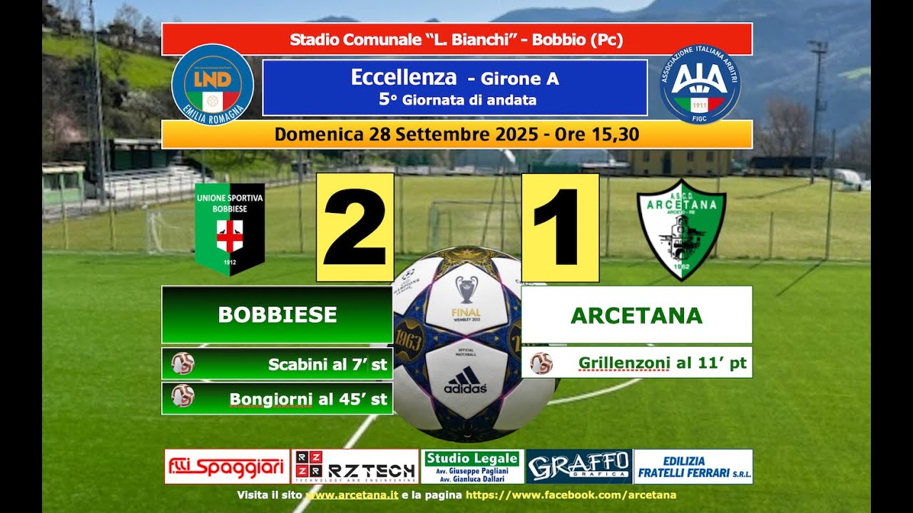 Bobbiese - Arcetana 2-1