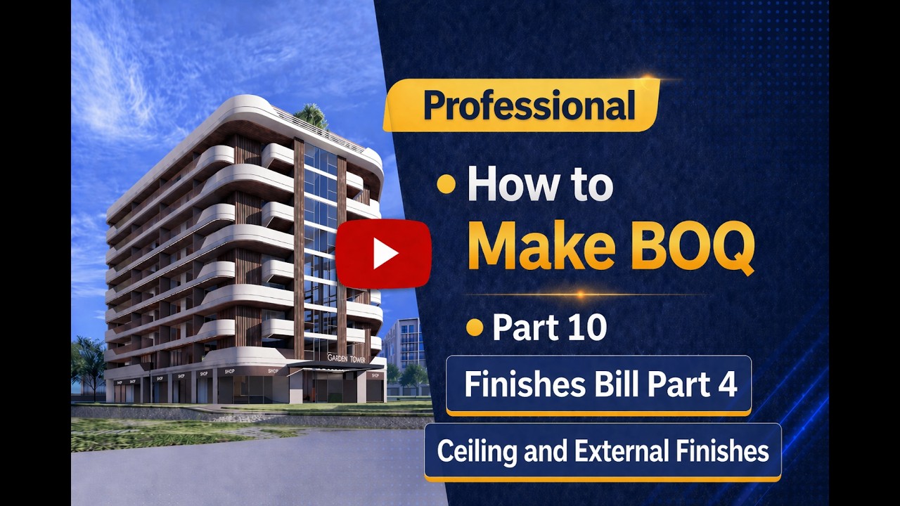 How to Prepare BOQ from Drawings | Finishes Bill Part 10
