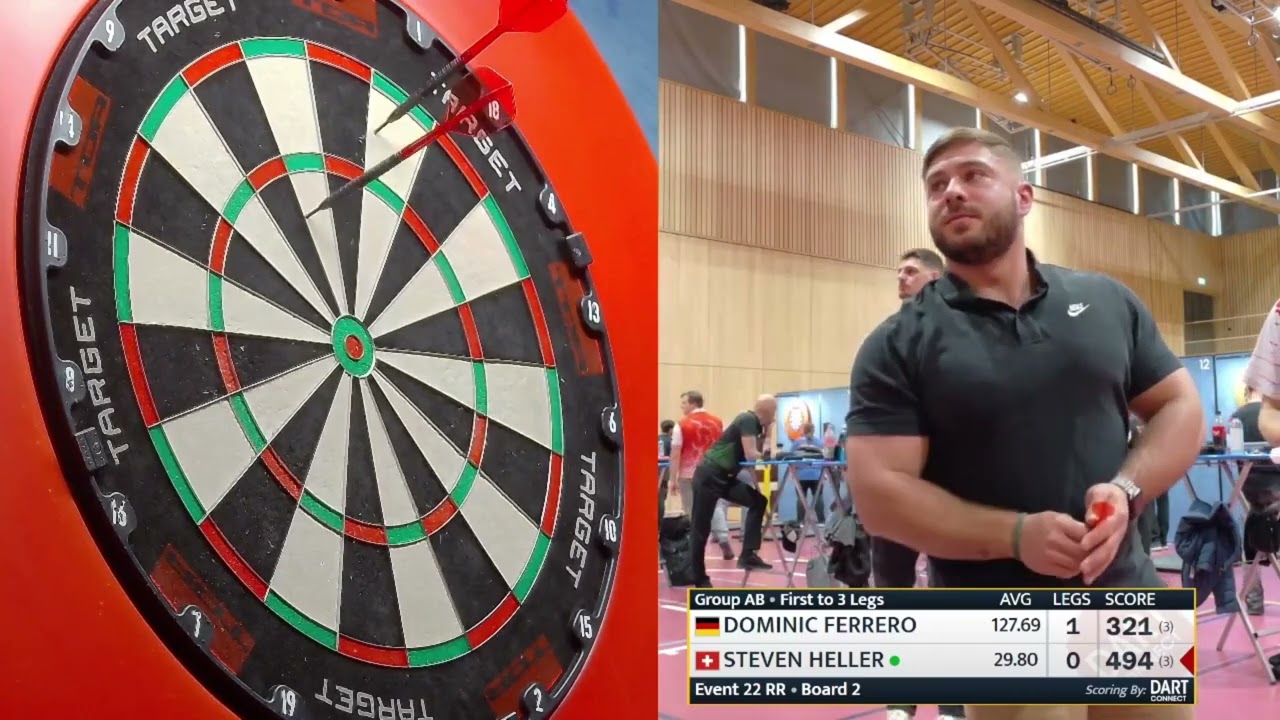 105 Average - MyDarts.ch SDC Tour 22 Dominic Ferrero vs Steven Heller