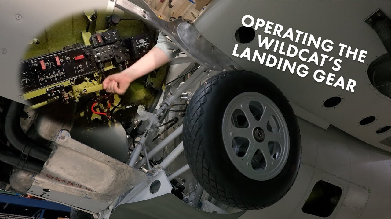 Operating the FM-2 Wildcat's Hand-cranked Landing Gear