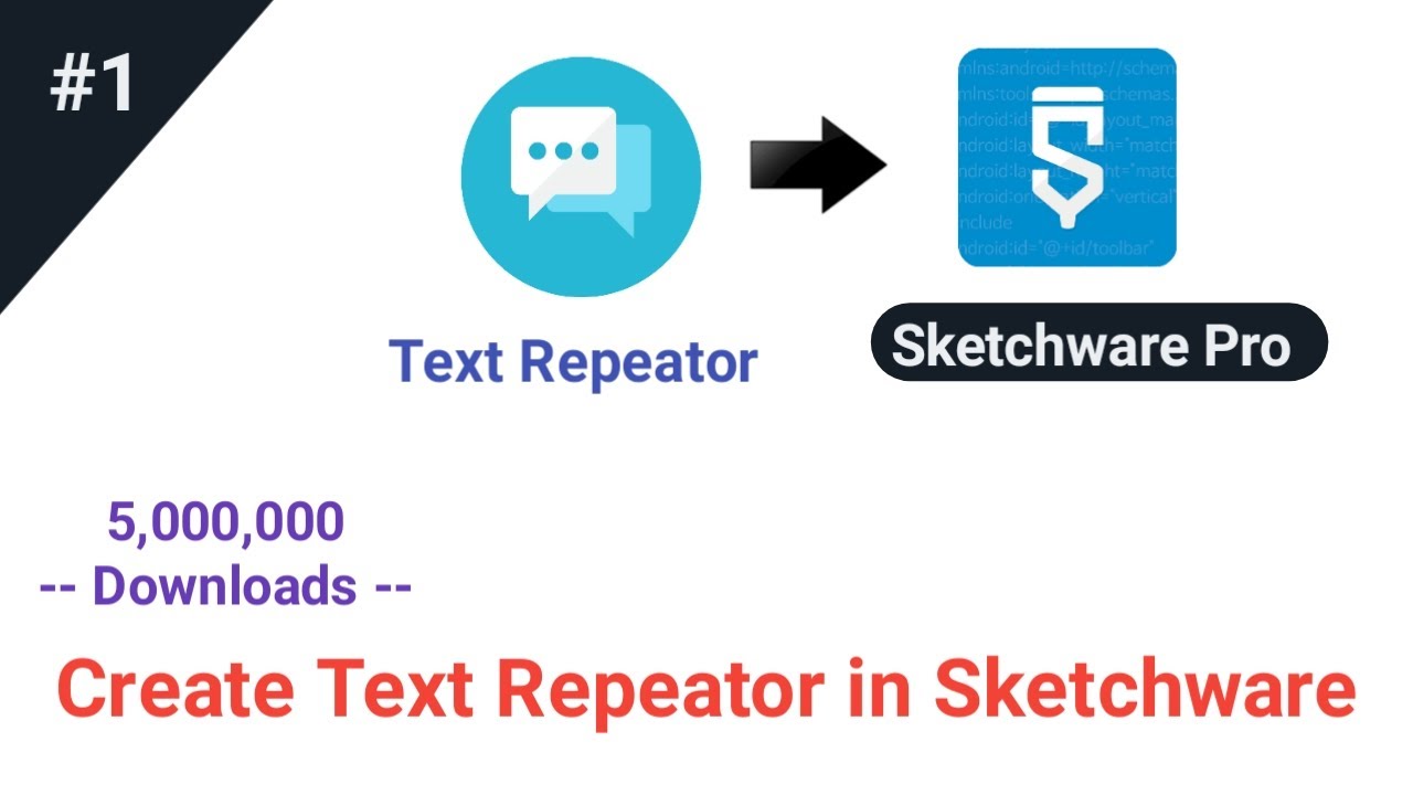 Text Repeator App in Sketchware #part1