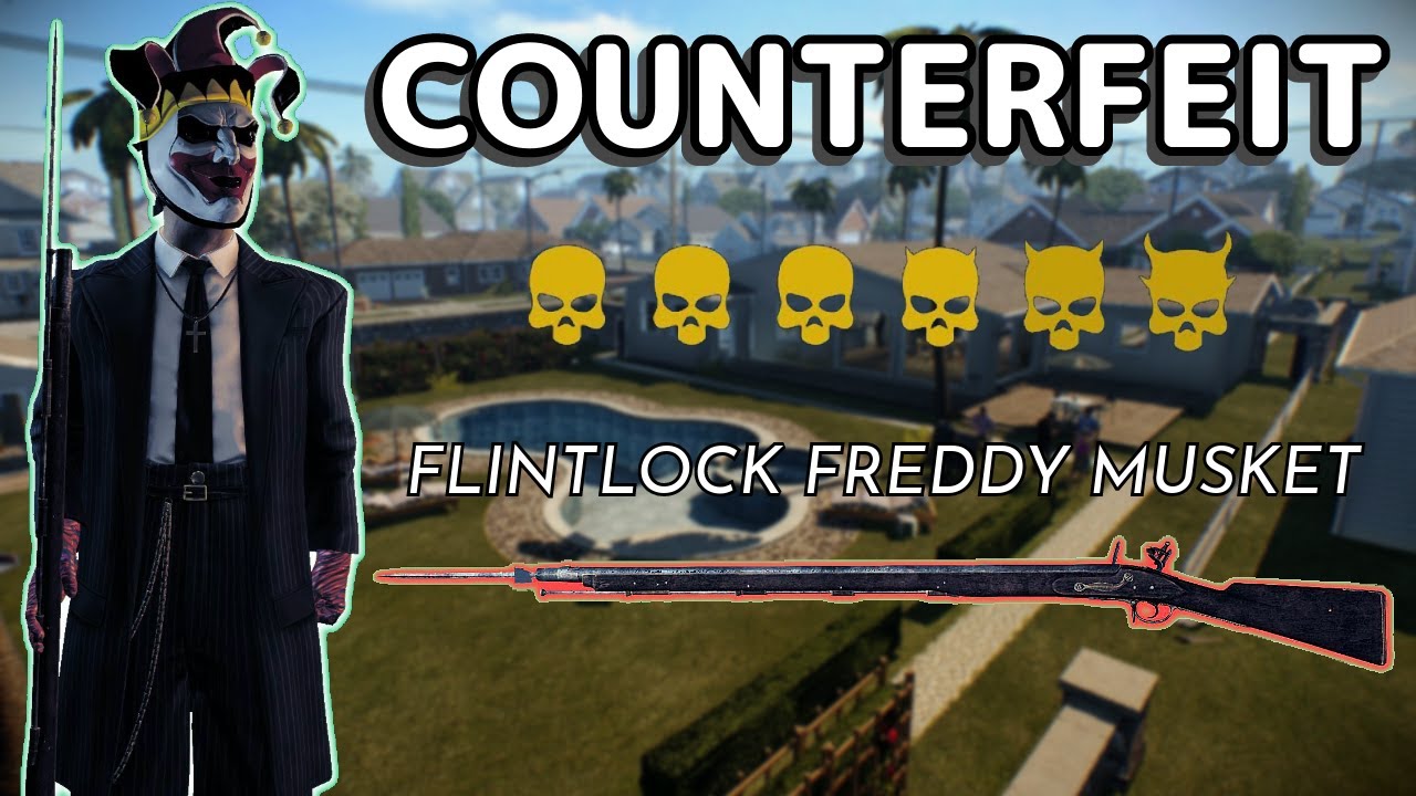 PAYDAY 2 - Counterfeit DSOD Solo No Ai, Downs, Assets, 2nd Joker, Uppers - Musket Build
