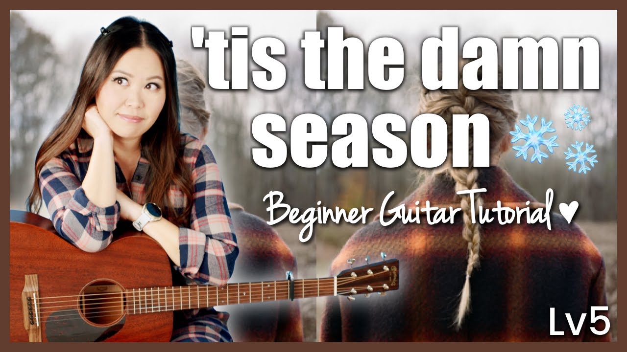 'tis the damn season 🤎 Taylor Swift 🫶 Guitar Tutorial Lesson 🎸 Chords, Strumming, Picking & Guide! 📝