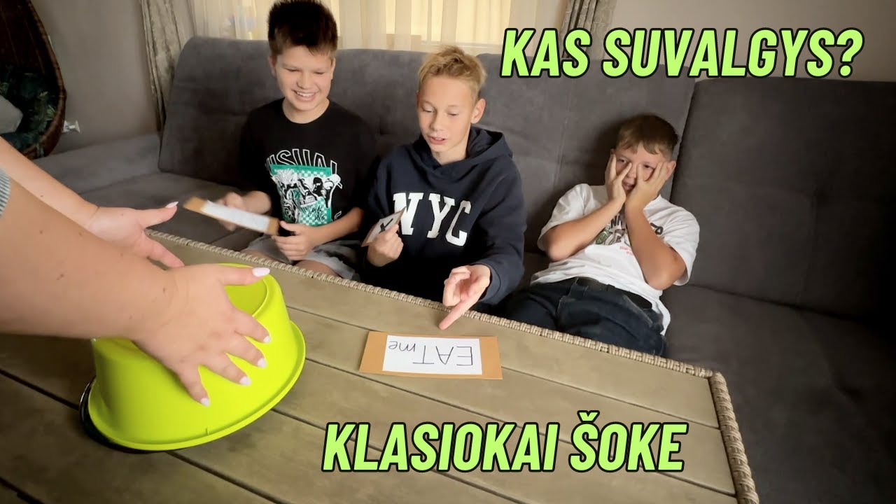 KLASIOKAI &Scaron;OKE! ATKASK, SUVALGYK ir NIEKO antra dalis. Žalias kiau&scaron;inis kam?