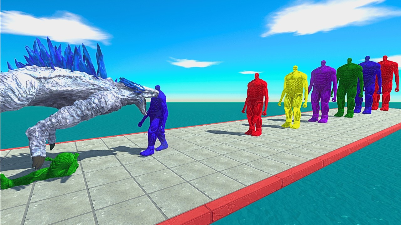All New Kaiju Monsters vs 10 Levels of Rainbow Colossal Titan - Ultimate ARBS Size Comparison