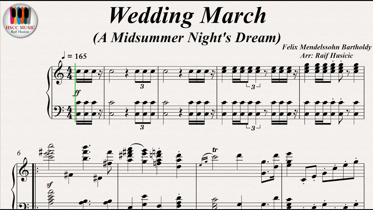 Wedding March (A Midsummer Night's Dream) - Felix Mendelssohn Bartholdy, Piano