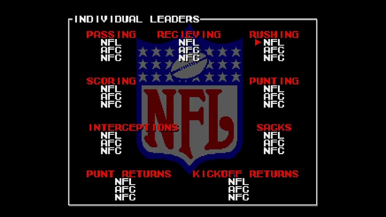 Final Season Statistics Bears Season Playthrough | Tecmo Super Bowl (Sega Genesis)