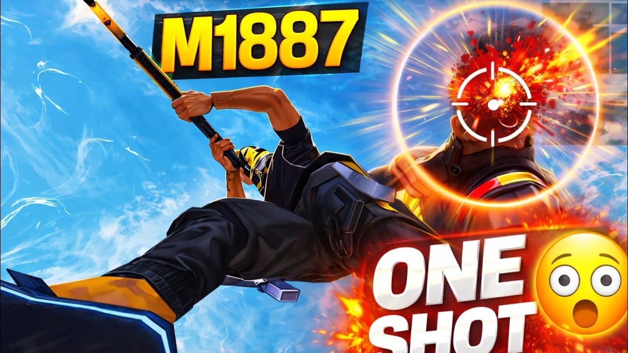 M1887 ONE SHOT 🔥 | DEADLY STRATEGY 😱 | FREE FIRE 
