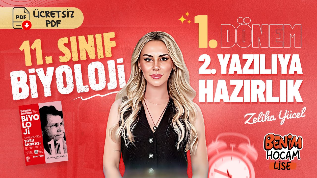 11.Sınıf - Biyoloji - 1.Dönem - 2.Yazılıya Hazırlık - Zeliha YÜCEL - 2026 (Ücretsiz PDF)