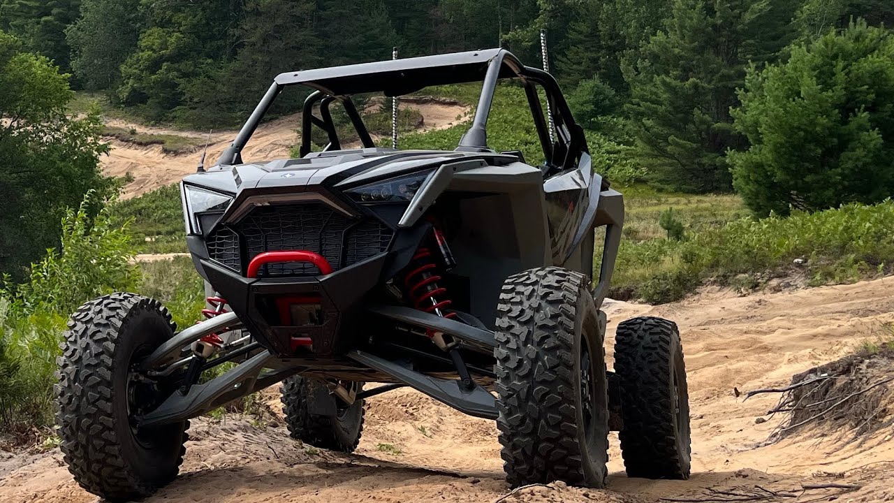 RZR Turbo R hill climbing and trail riding for the first time!!