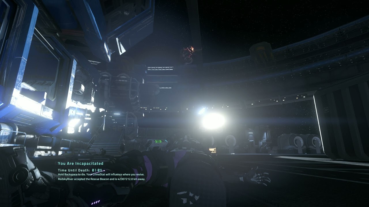 Star Citizen: Putting a rescue beacon on Security Outpost Kareah