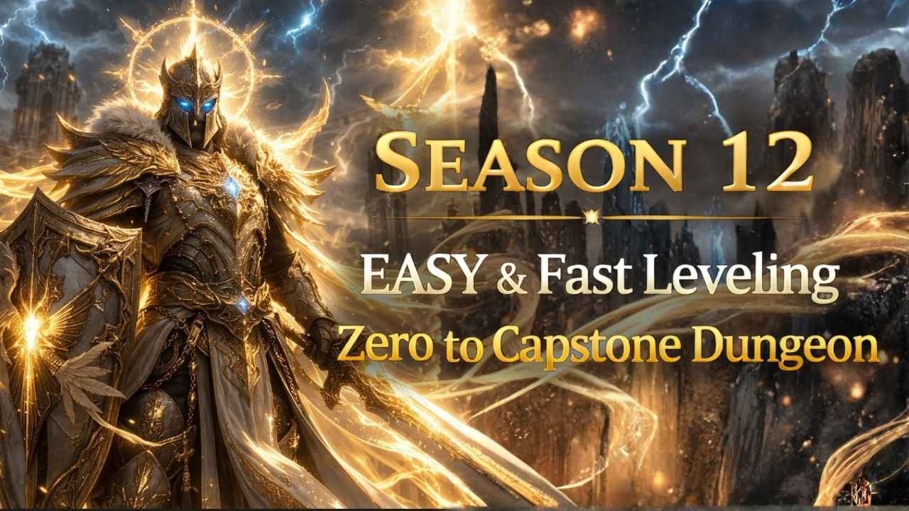 Season 12 EASY & FAST Leveling - Zero to Capstone Dungeon in under 1h