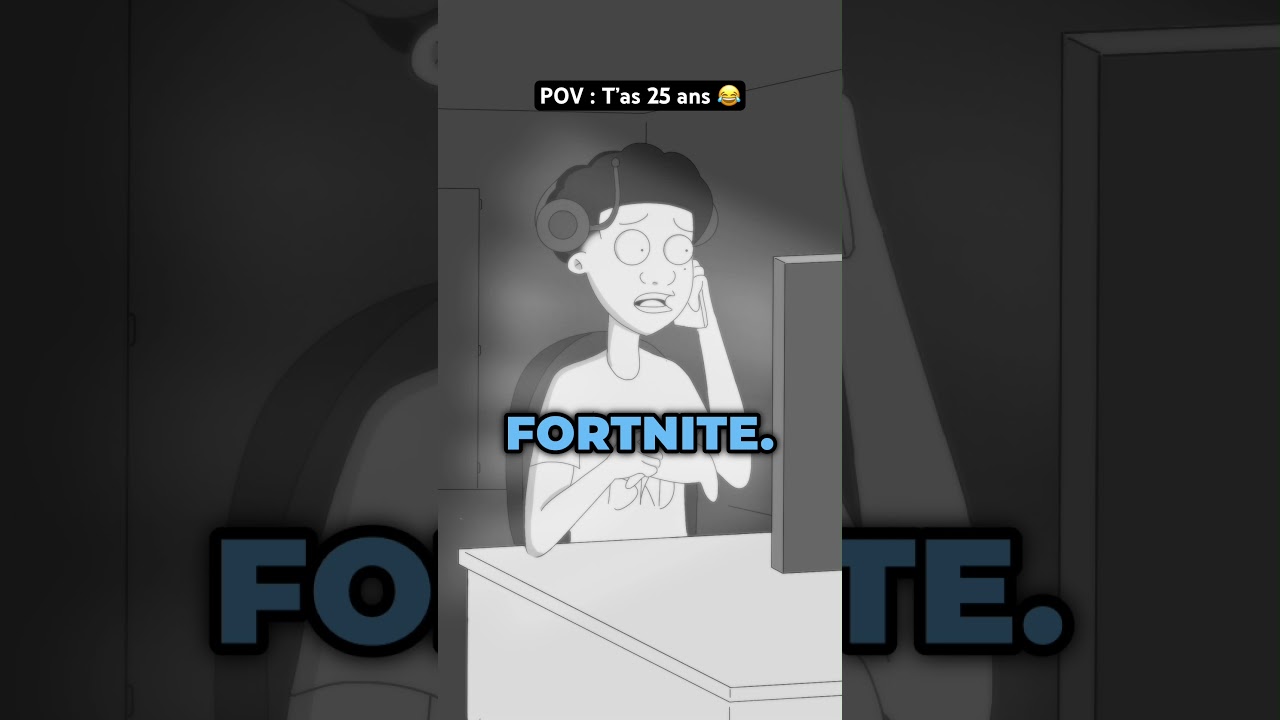 POV : T&rsquo;as 25 ans 😂 (Credit : enzolefrere sur Tiktok) #animation #animation #humour #sketch #bako