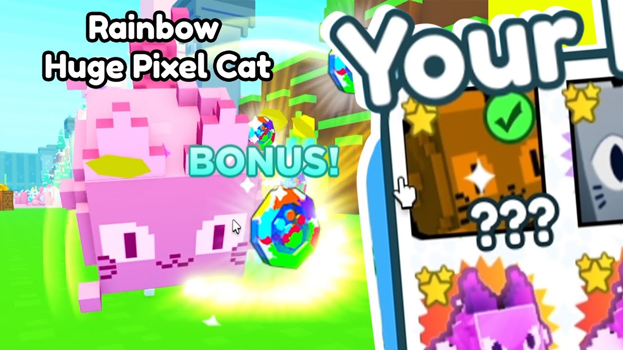 🥳I Got RAINBOW HUGE PIXEL CAT and SPENT 10,000 Robux! Pet Simulator X