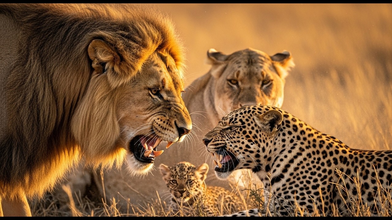 Lion vs Leopard Mother | African Savannah Predator Clash (Wildlife Documentary)