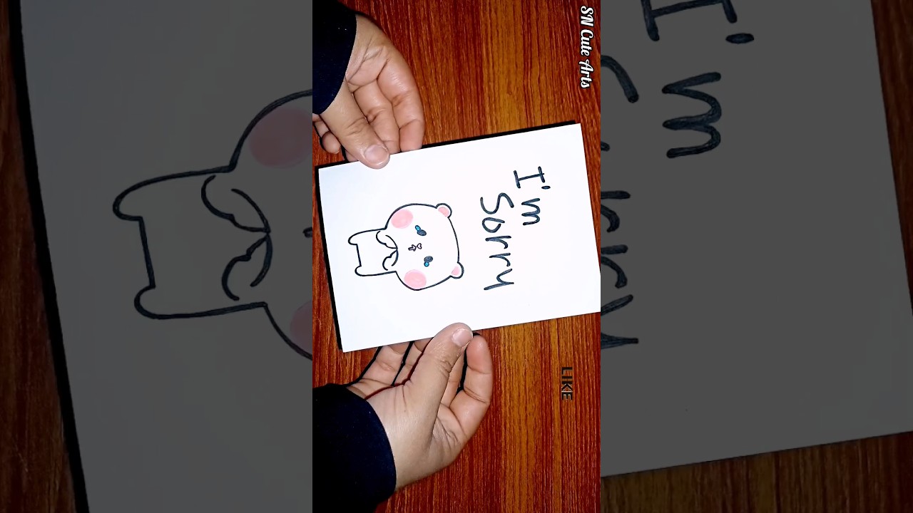 I'm Sorry 😞/ apologize greeting card #shorts #youtubeshorts #art #craft #viralvideo #sorry #diy