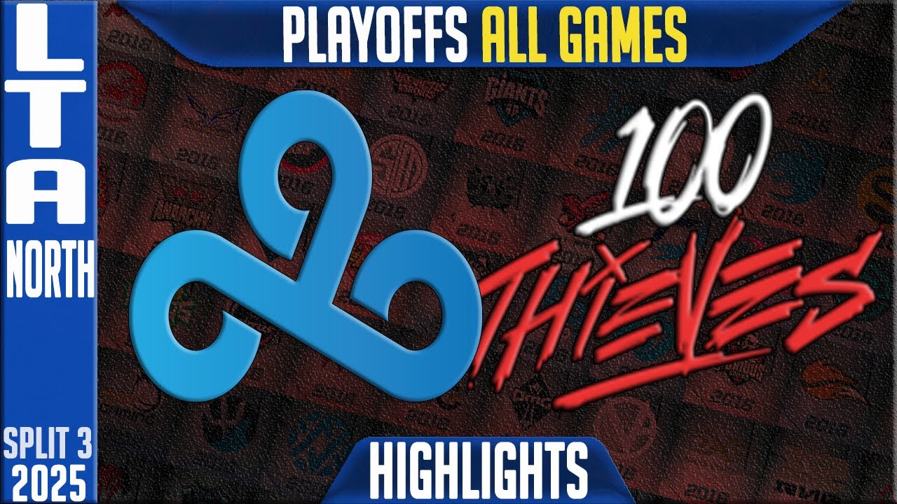 C9 vs 100T ALL GAMES Highlights | LTA North Playoffs 2025 | Cloud9 vs 100 Thieves