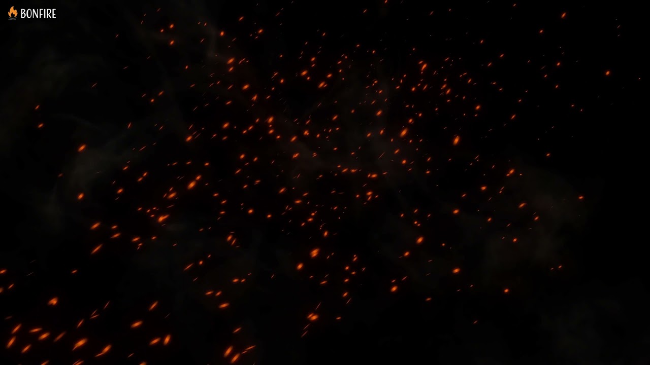 Night Fire Sparks Dark Background Video🔥12 hrs Crackling Fire Sounds Effect & Black Screen 12 hours