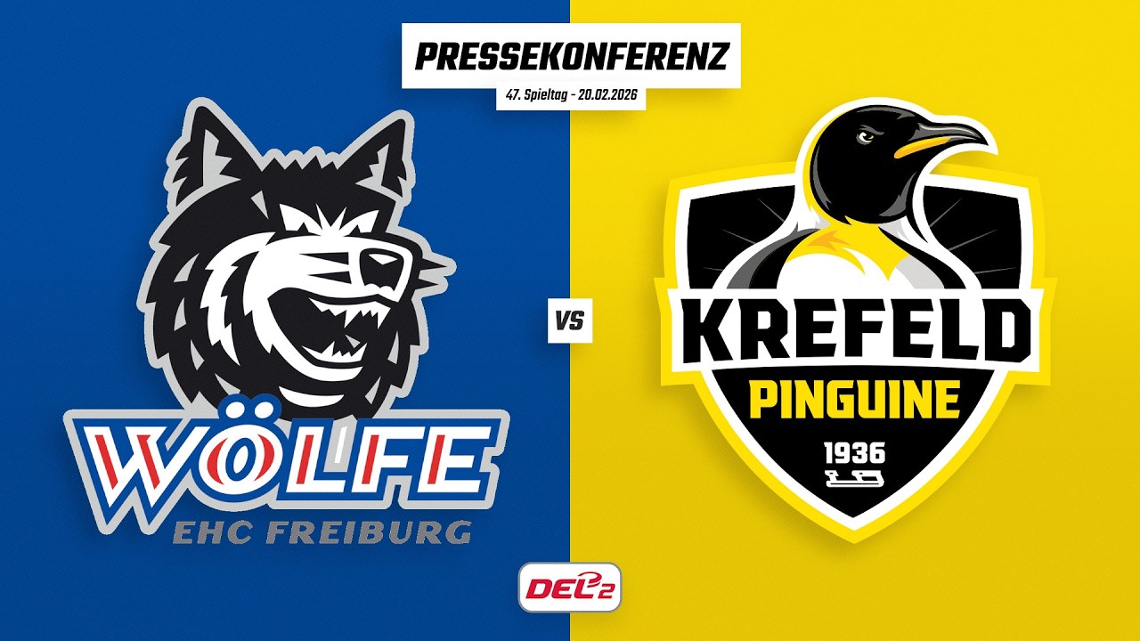 Pressekonferenz 47. Spieltag | EHC Freiburg - Krefeld Pinguine