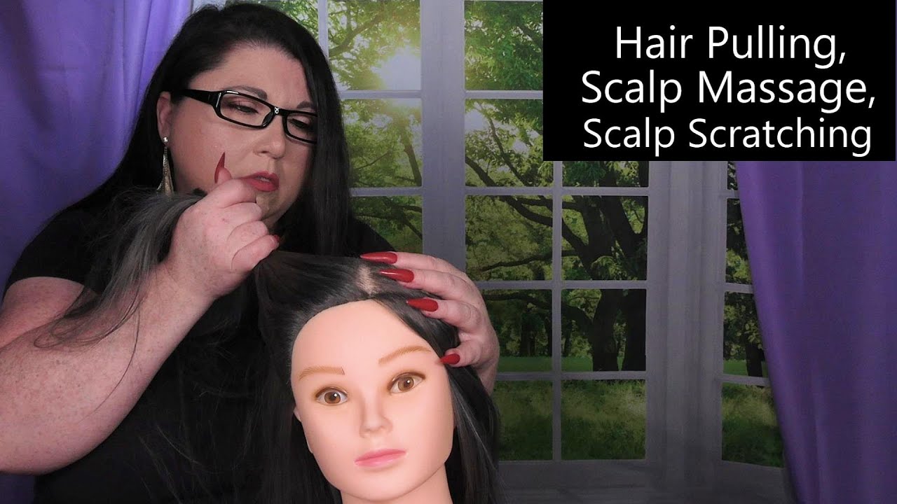 ASMR Hair Pulling, Scalp Massage, Scalp Scratching with Long Nails for MAXIMUM Tingles & Relaxation