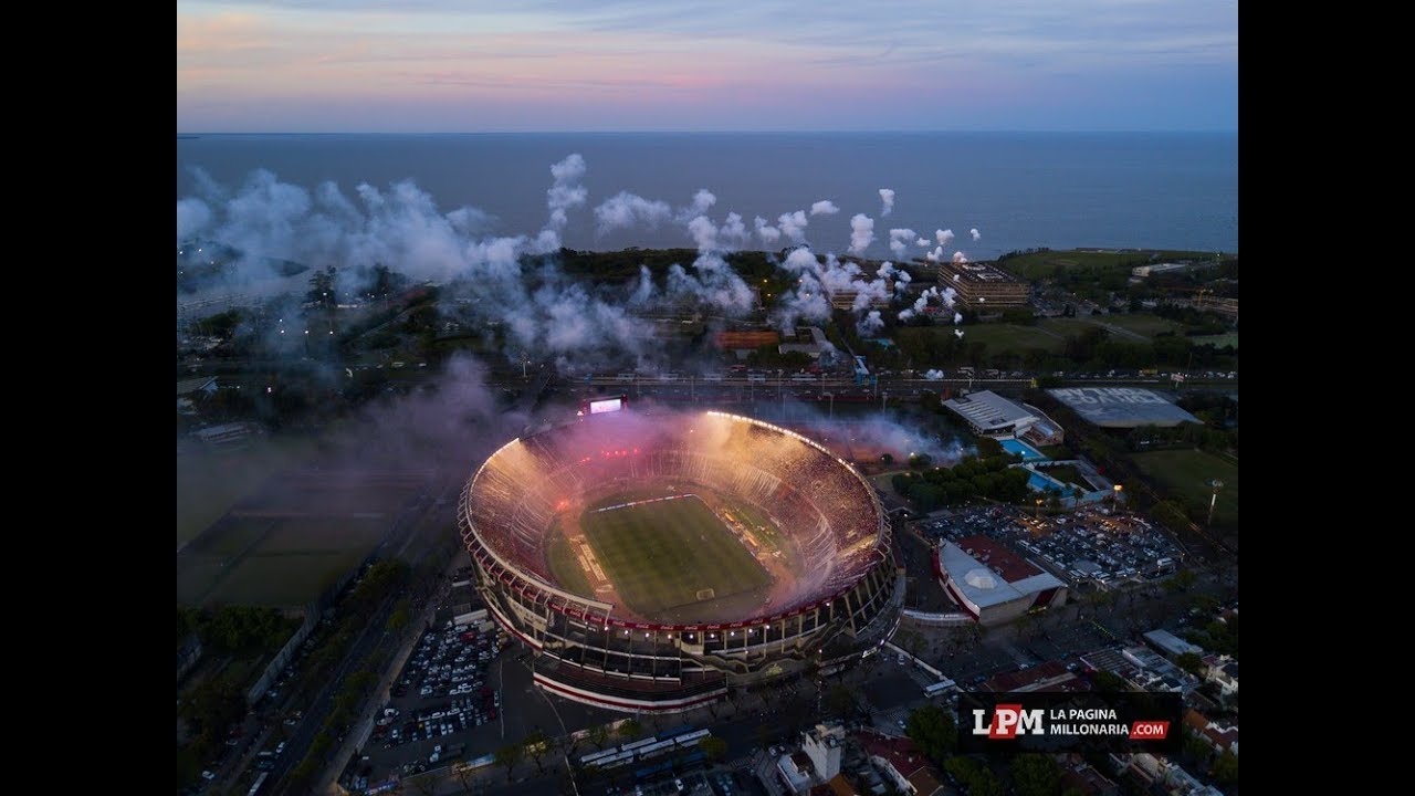 IMPRESIONANTE: recibimiento River vs. Lanús - Drone - Copa Libertadores 2017