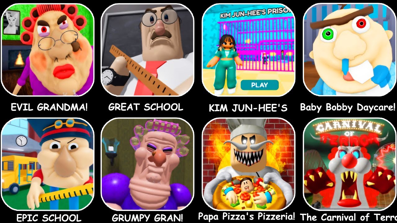 ESCAPE EVIL GRANDMA!,GREAT SCHOOL BREAKOUT!,KIM JUN-HEE'S PRISON RUN!,EPIC SCHOOL ESCAPE,GRUMPY GRAN