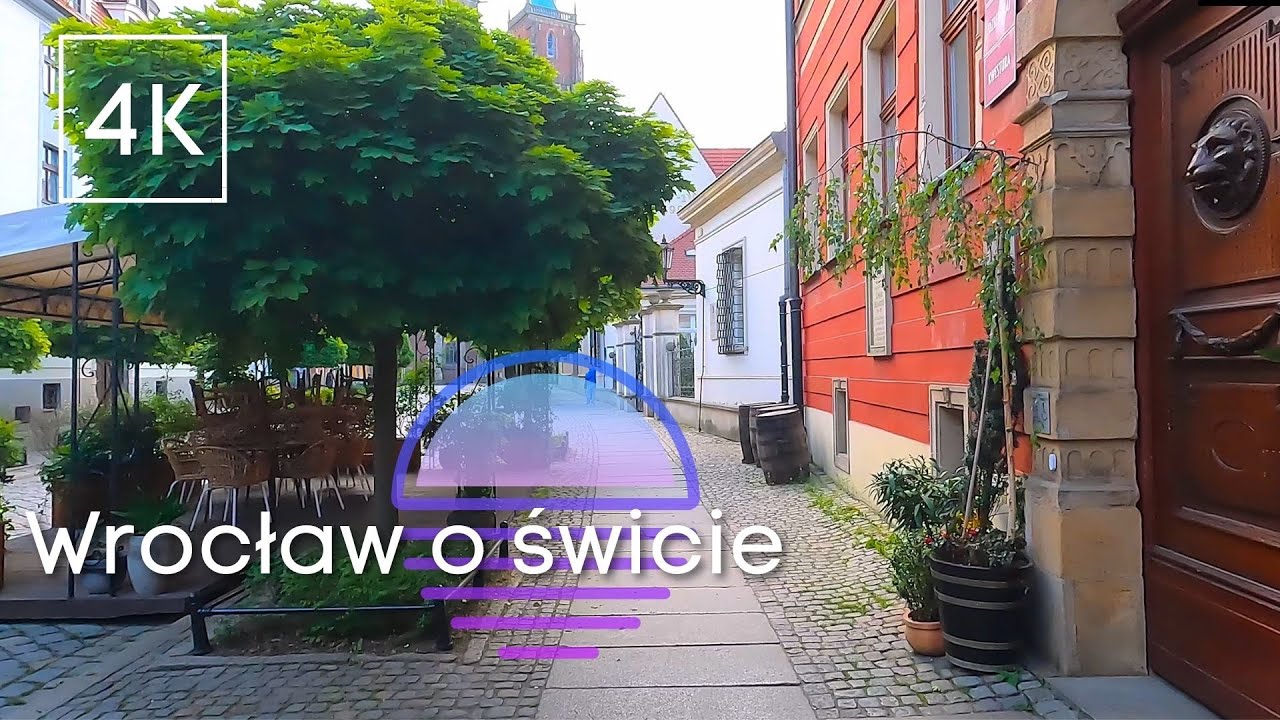 4K Wrocław - spacer o 6 rano od ul. Świdnickiej do Ostrowa Tumskiego
