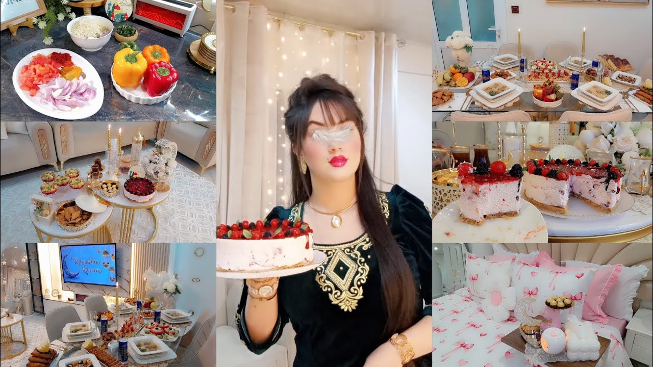 أفكار طاولة إفطار  للعرضات🤍أطباق جد لذيذة✨️جاري أبيض قسنطيني أروع وأسهل تشيز كيك فراولة🍓قنادر للعيد