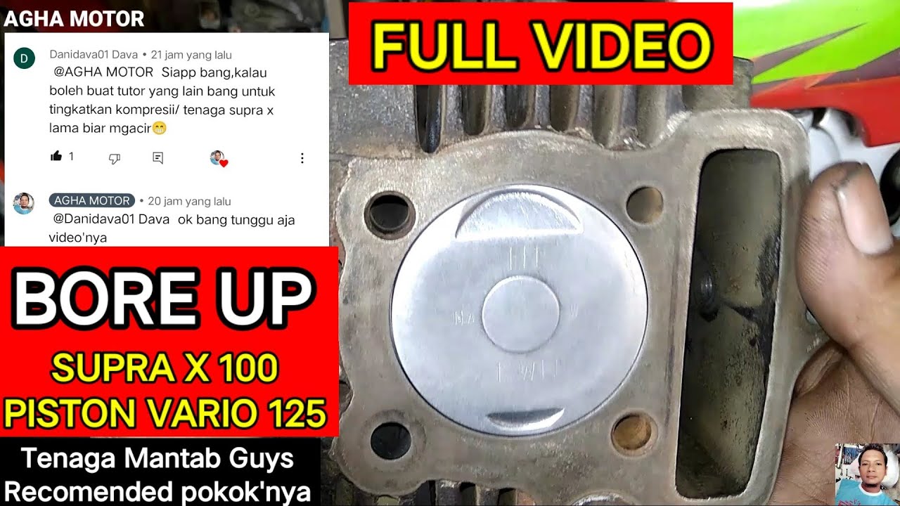 BORE UP SUPRA X 100 PISTON VARIO 125, gas njengat
