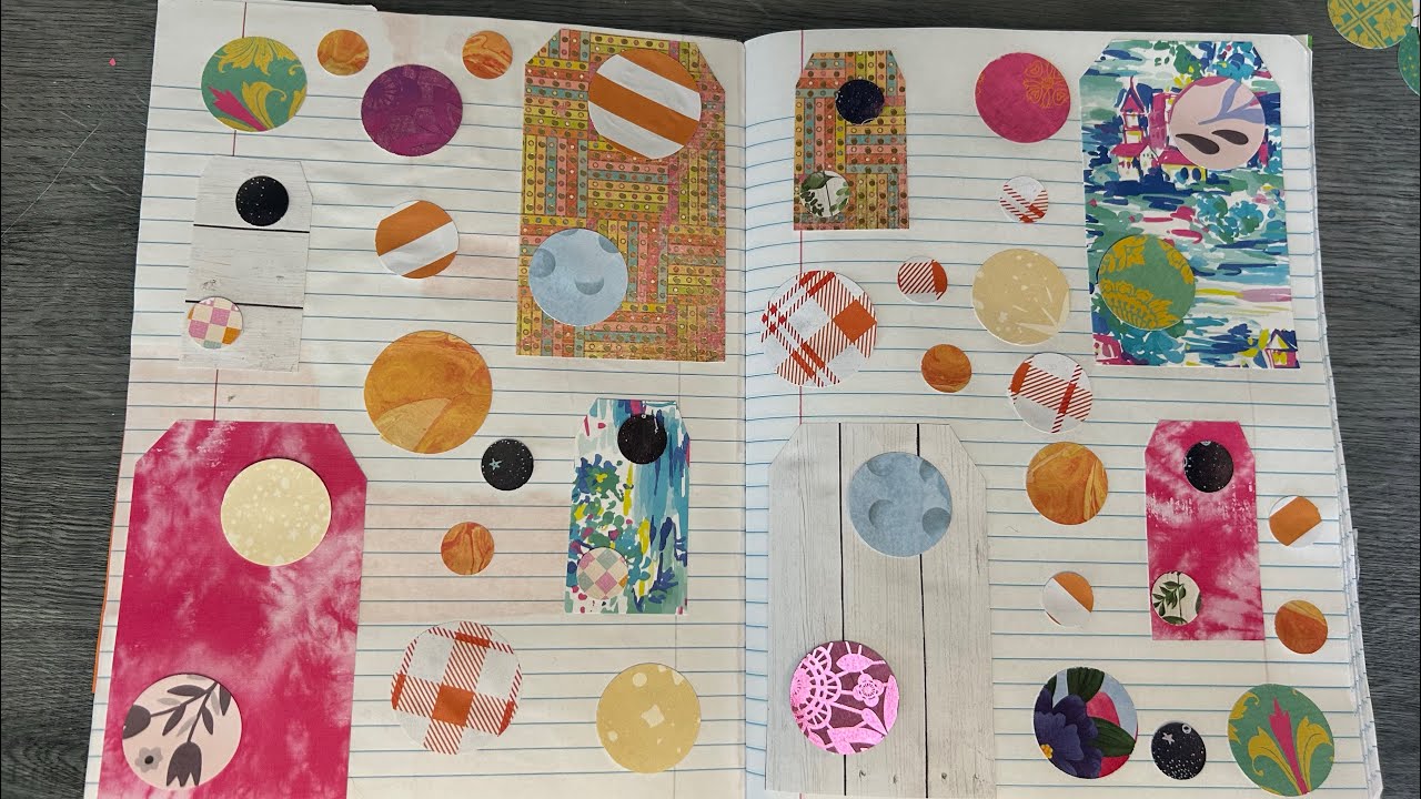 #cwmich2026 in my gluebook again!! Using up scraps!!