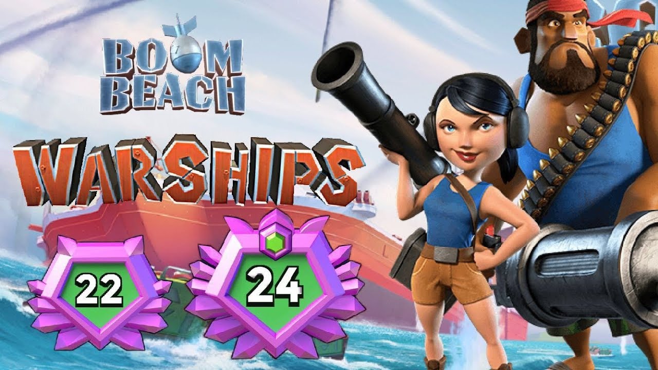 BOOM BEACH | Warships | Hooka | Rank 22 to 24 Gameplay