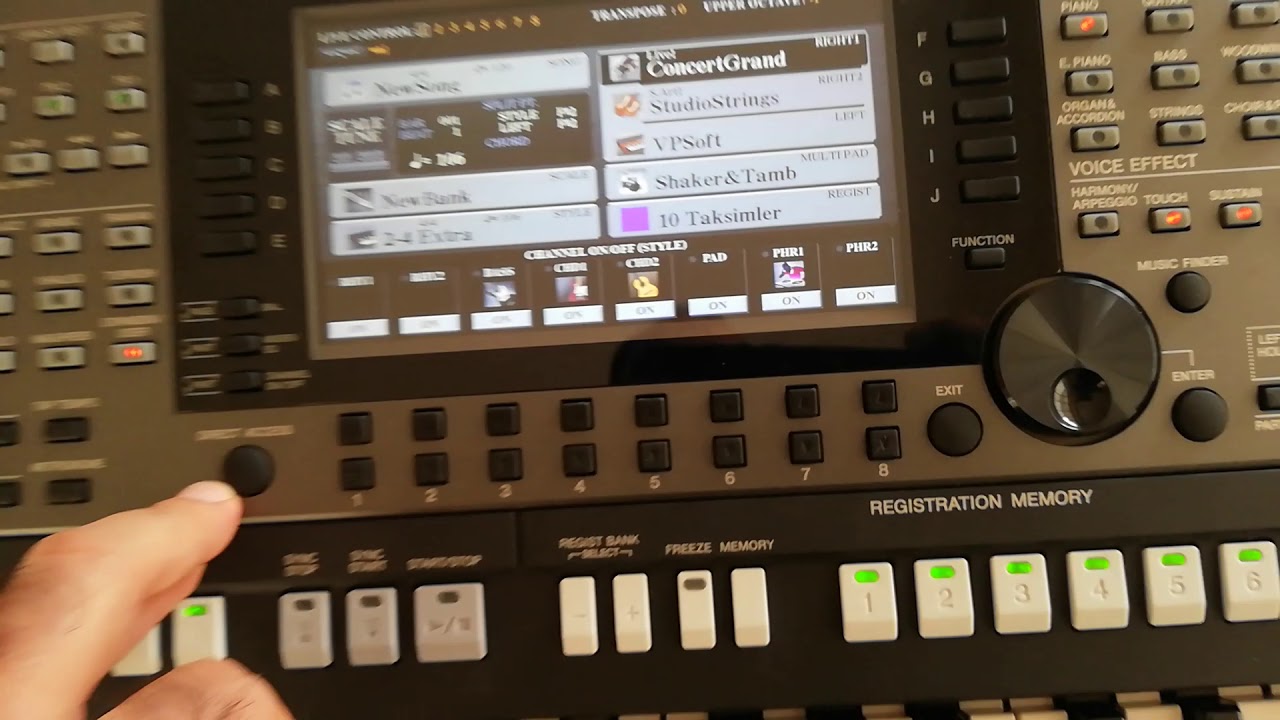 Yamaha a3000 tuşların tanıtımı 4 ekran ve çevresi tuşları
