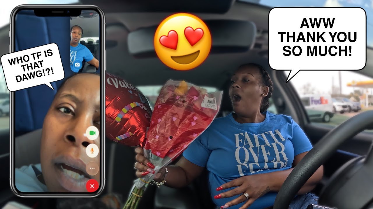 TAKING FLOWERS 💐 FROM ANOTHER WOMAN WHILE ON THE PHONE WITH MY WIFE PRANK