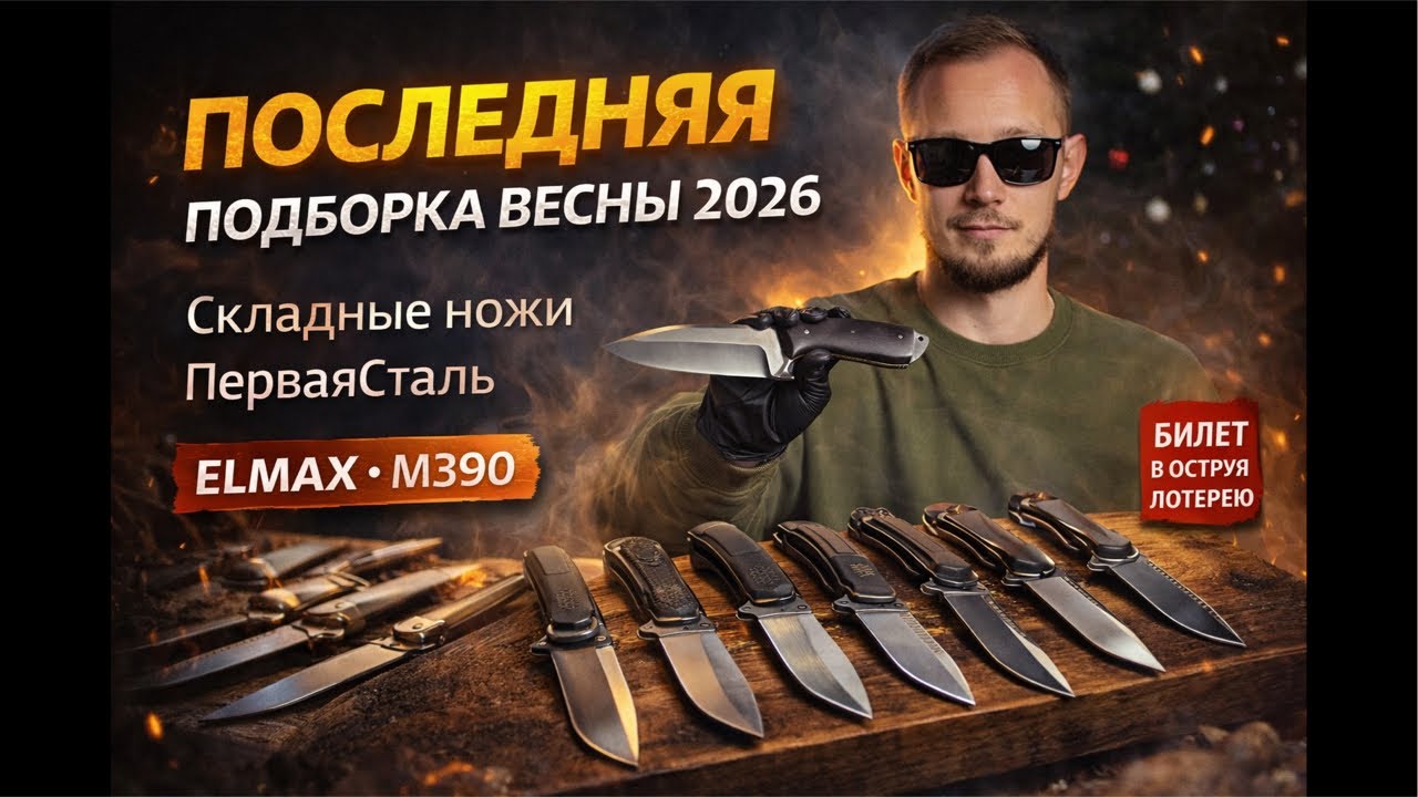 Последняя подборка весны 2026 года. Складные ножи мастерская Перваясталь.