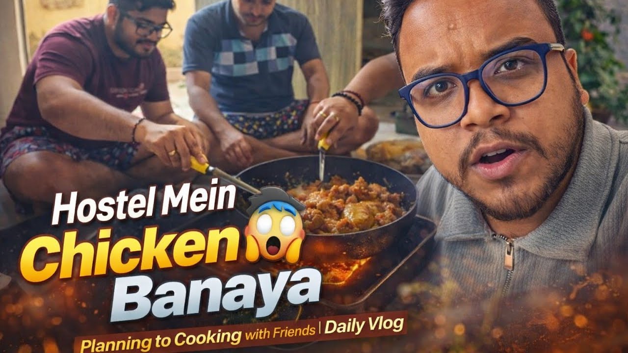 Hostel Mein Chicken Banaya 😱 | Planning to Cooking with Friends | Daily Vlog | Manab Kalita Vlogs