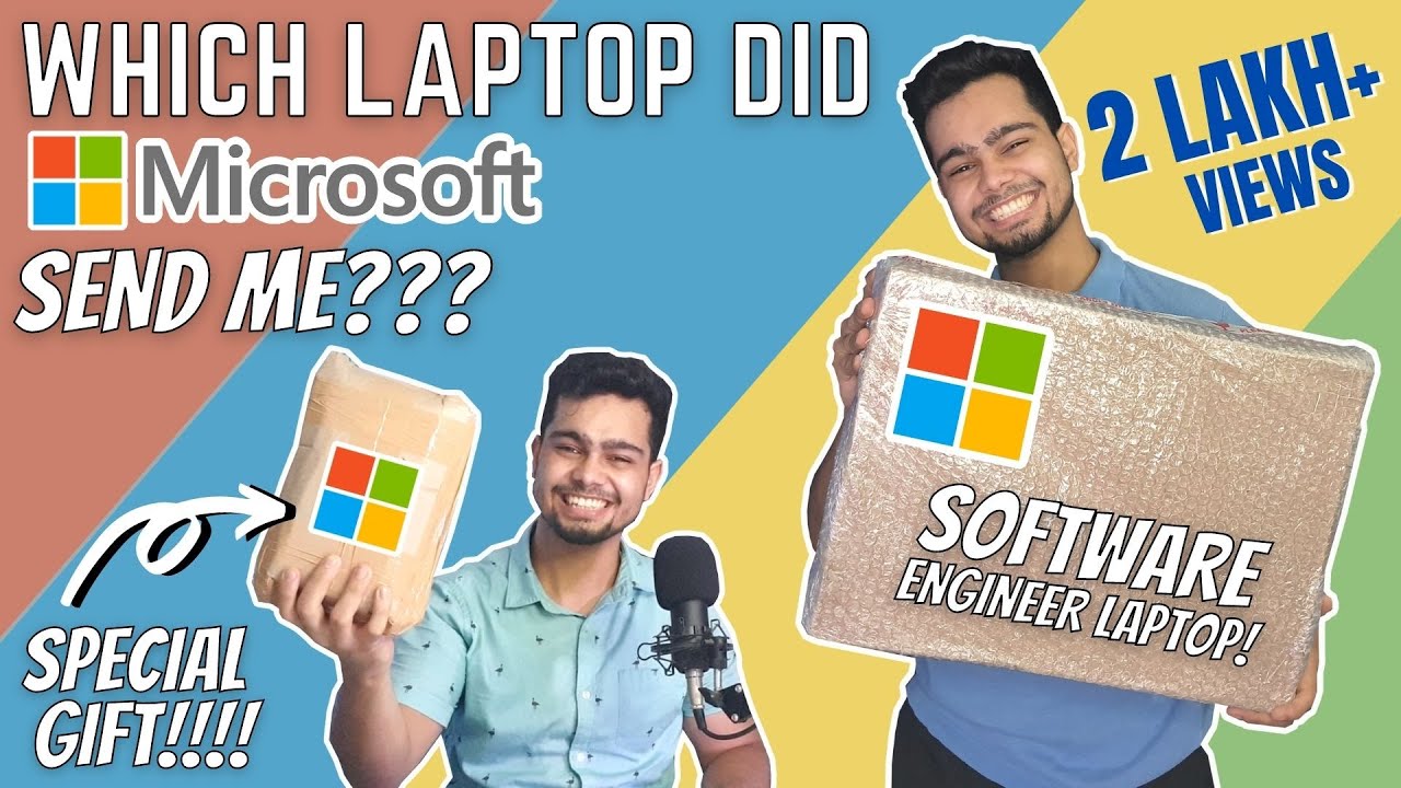Which Laptop Did @Microsoft Send me?? 🤔🔥 | Unboxing Microsoft onboarding Equipments! 🔥 ❤️