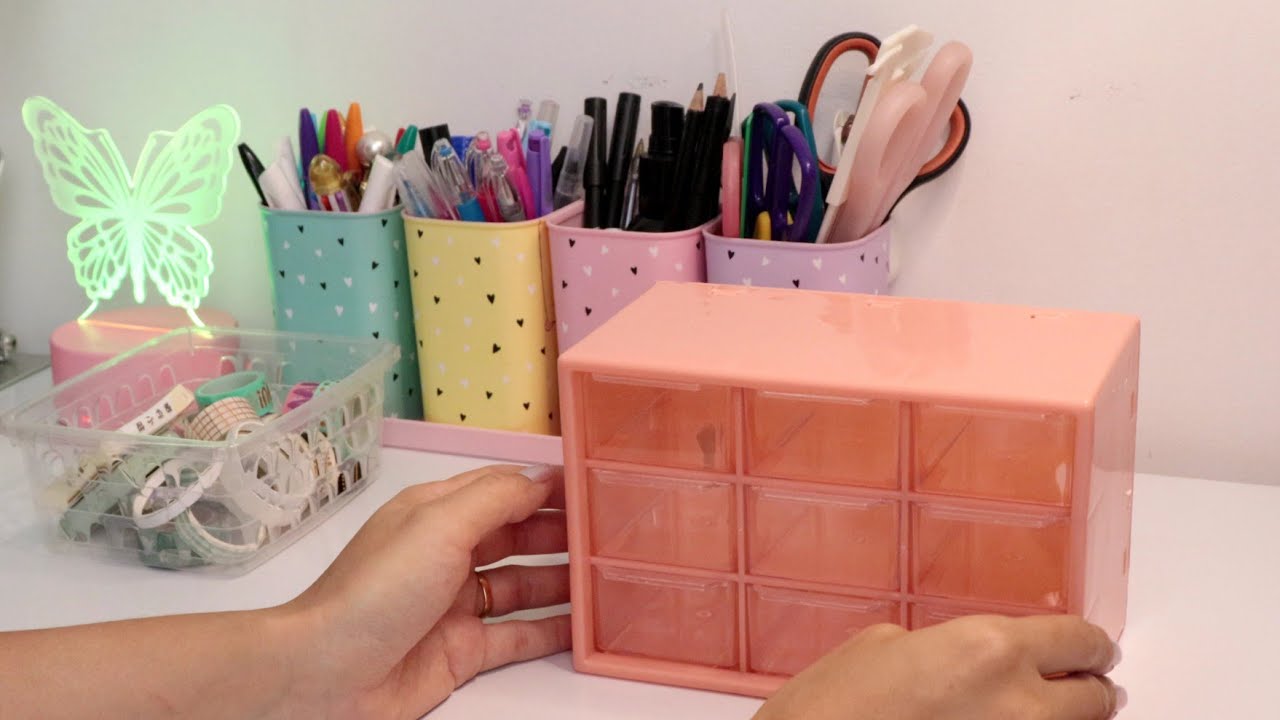 ASMR para dormir &bull; Voz Suave e Organiza&ccedil;&atilde;o relaxante em mesa de trabalho 🩷