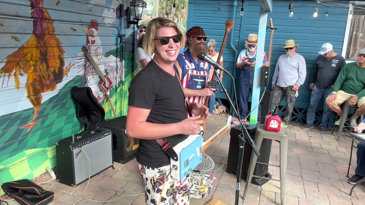 Memphis Lightning And Stumpy Joe At The 2023 Bradenton Florida Cigar Box Guitar Festival
